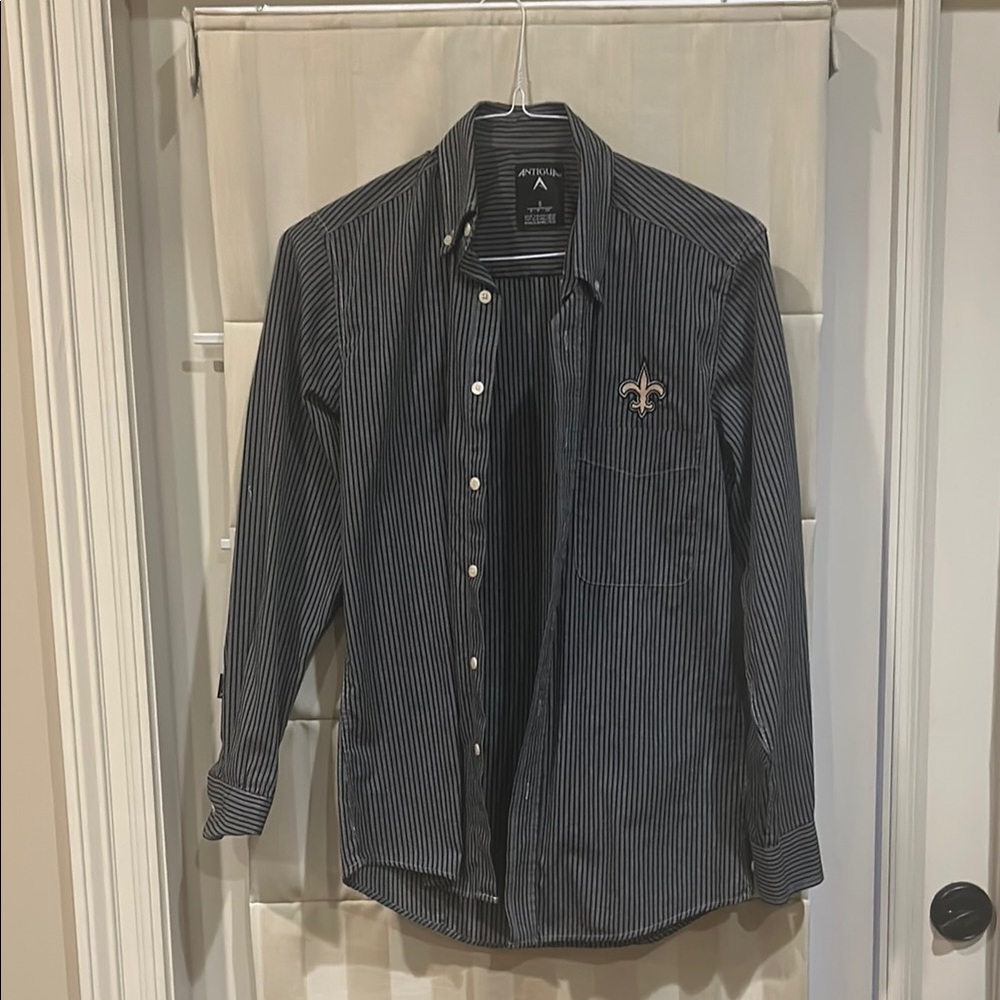 Antigua Black Casual Button Down Shirt